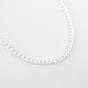 ⚡️NEW! Sterling silver flat curb chain necklace
